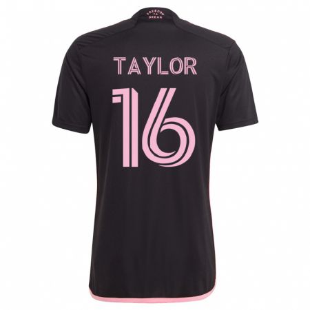 Kandiny Femme Maillot Robert Taylor #16 Noir Tenues Extérieur 2023/24 T-Shirt