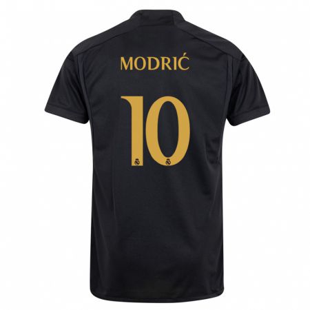 Kandiny Femme Maillot Luka Modric #10 Noir Troisieme 2023/24 T-Shirt