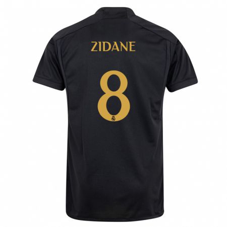 Kandiny Femme Maillot Théo Zidane #8 Noir Troisieme 2023/24 T-Shirt