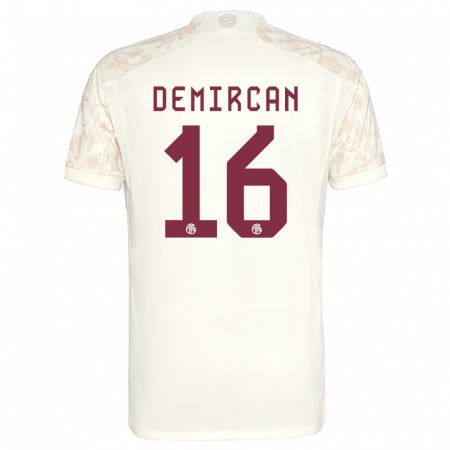 Kandiny Femme Maillot Emirhan Demircan #16 Blanc Cassé Troisieme 2023/24 T-Shirt