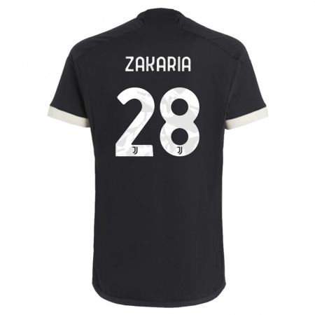 Kandiny Femme Maillot Denis Zakaria #28 Noir Troisieme 2023/24 T-Shirt