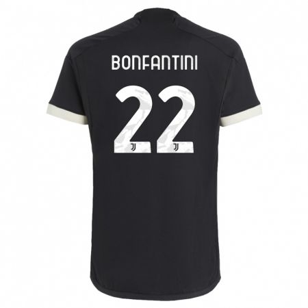Kandiny Femme Maillot Agnese Bonfantini #22 Noir Troisieme 2023/24 T-Shirt