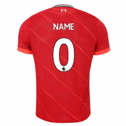 Enfant Football Maillot Votre Nom #0 Rouge Tenues Domicile 2021/22 T-shirt