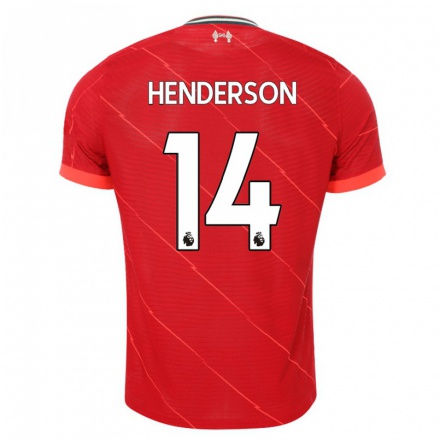 Enfant Football Maillot Henderson #14 Rouge Tenues Domicile 2021/22 T-shirt