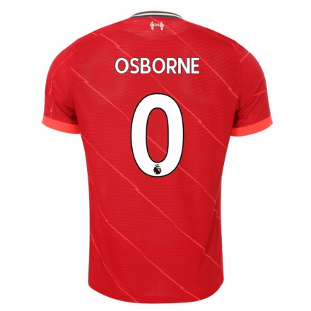 Enfant Football Maillot Niall Osborne #0 Rouge Tenues Domicile 2021/22 T-Shirt