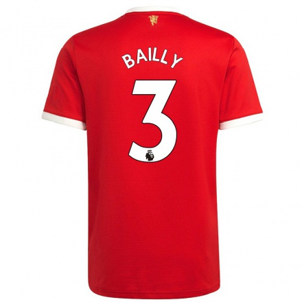 Enfant Football Maillot Eric Bailly #3 Rouge Tenues Domicile 2021/22 T-shirt