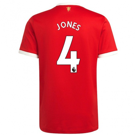 Enfant Football Maillot Phil Jones #4 Rouge Tenues Domicile 2021/22 T-shirt