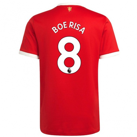 Enfant Football Maillot Vilde Boe Risa #8 Rouge Tenues Domicile 2021/22 T-Shirt