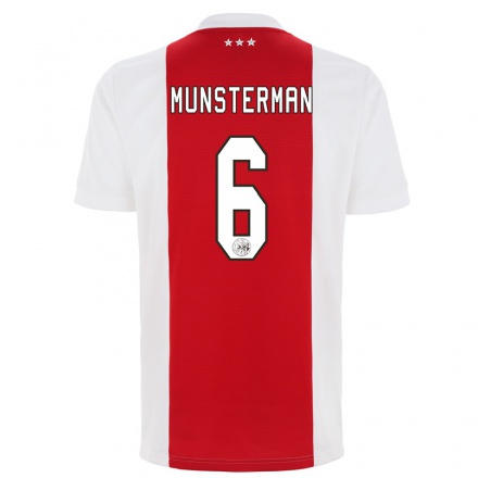 Enfant Football Maillot Marthe Munsterman #6 Rouge Blanc Tenues Domicile 2021/22 T-shirt