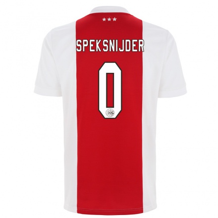 Enfant Football Maillot Rico Speksnijder #0 Rouge Blanc Tenues Domicile 2021/22 T-Shirt