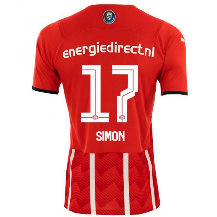 Enfant Football Maillot Kyah Simon #17 Rouge Tenues Domicile 2021/22 T-shirt