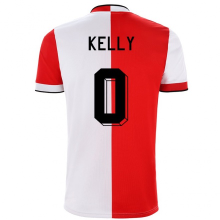 Enfant Football Maillot Liam Kelly #0 Rouge Blanc Tenues Domicile 2021/22 T-shirt