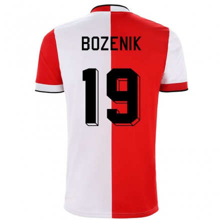 Enfant Football Maillot Robert Bozenik #19 Rouge Blanc Tenues Domicile 2021/22 T-Shirt