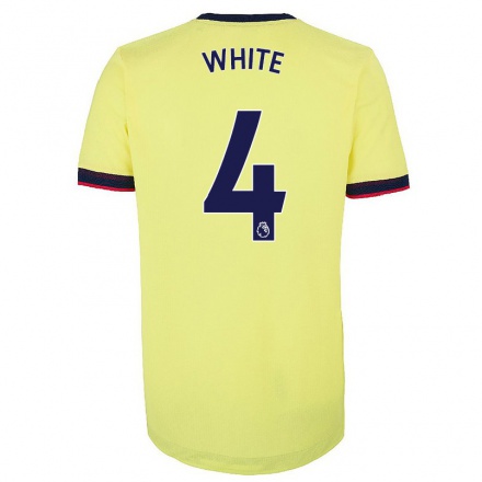 Enfant Football Maillot Ben White #4 Rouge Blanc Tenues Domicile 2021/22 T-shirt