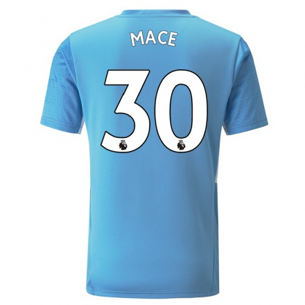 Enfant Football Maillot Ruby Mace #30 Bleu Tenues Domicile 2021/22 T-Shirt