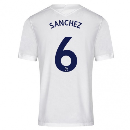 Enfant Football Maillot Davinson Sanchez #6 Blanche Tenues Domicile 2021/22 T-shirt