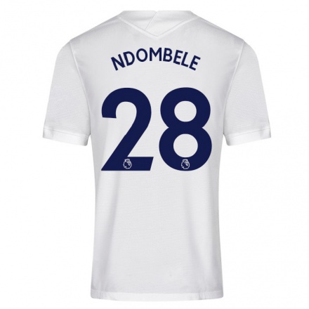 Enfant Football Maillot Tanguy Ndombele #28 Blanche Tenues Domicile 2021/22 T-Shirt