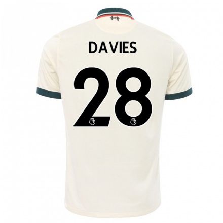 Enfant Football Maillot Ben Davies #28 Beige Tenues Extérieur 2021/22 T-Shirt
