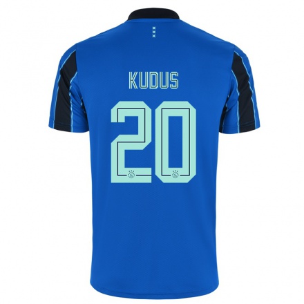 Enfant Football Maillot Mohammed Kudus #20 Bleu Noir Tenues Extérieur 2021/22 T-Shirt