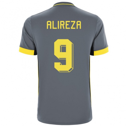 Enfant Football Maillot Alireza Jahanbakhsh #9 Gris Noir Tenues Extérieur 2021/22 T-Shirt