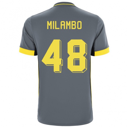 Enfant Football Maillot Antoni Milambo #48 Gris Noir Tenues Extérieur 2021/22 T-Shirt