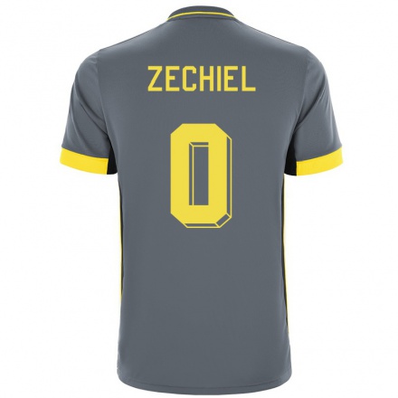Enfant Football Maillot Gjivai Zechiel #0 Gris Noir Tenues Extérieur 2021/22 T-Shirt