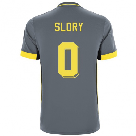 Enfant Football Maillot Jaden Slory #0 Gris Noir Tenues Extérieur 2021/22 T-Shirt