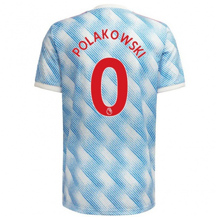 Enfant Football Maillot Daniel Polakowski #0 Bleu Blanc Tenues Extérieur 2021/22 T-Shirt