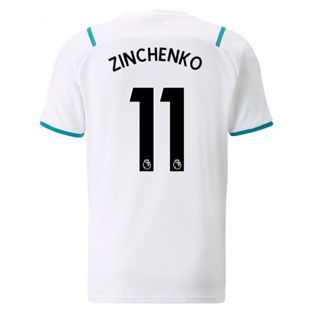 Enfant Football Maillot Oleksandr Zinchenko #11 Blanche Tenues Extérieur 2021/22 T-Shirt