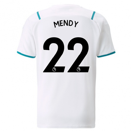 Enfant Football Maillot Benjamin Mendy #22 Blanche Tenues Extérieur 2021/22 T-Shirt