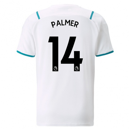 Enfant Football Maillot Cole Palmer #14 Blanche Tenues Extérieur 2021/22 T-Shirt