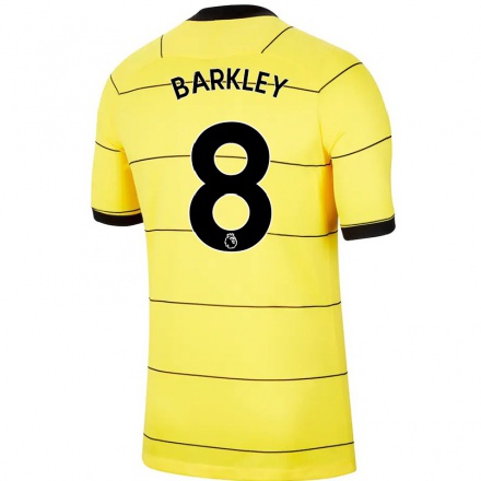 Enfant Football Maillot Ross Barkley #8 Jaune Tenues Extérieur 2021/22 T-Shirt
