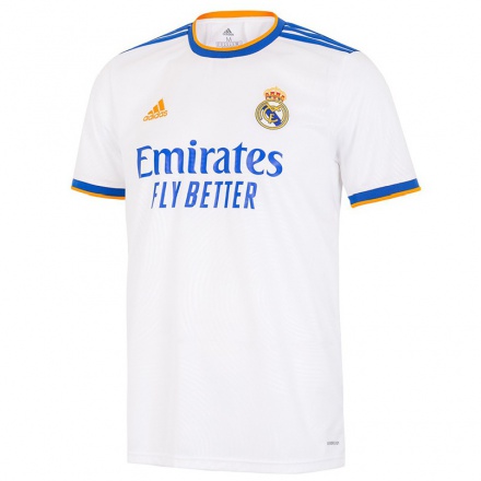 Enfant Football Maillot Karim Benzema #9 Blanche Tenues Domicile 2021/22 T-shirt