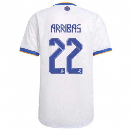 Enfant Football Maillot Sergio Arribas #22 Blanche Tenues Domicile 2021/22 T-Shirt