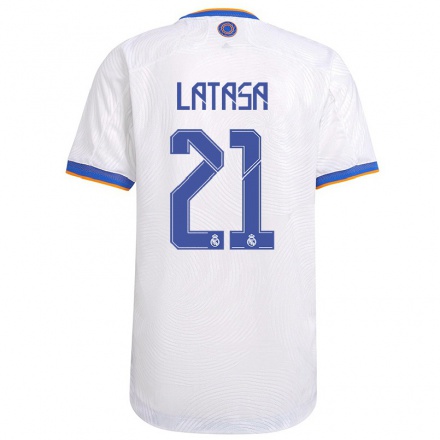 Enfant Football Maillot Juanmi Latasa #21 Blanche Tenues Domicile 2021/22 T-shirt