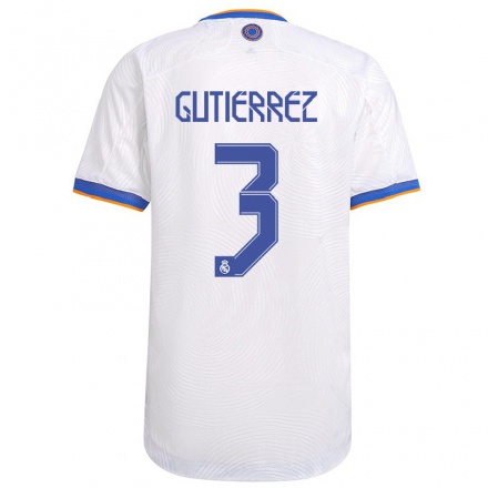 Enfant Football Maillot Miguel Gutierrez #3 Blanche Tenues Domicile 2021/22 T-Shirt