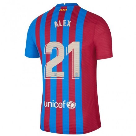 Enfant Football Maillot Abrines Alex #21 Bleu Marron Tenues Domicile 2021/22 T-shirt