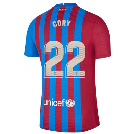 Enfant Football Maillot Higgins Cory #22 Bleu Marron Tenues Domicile 2021/22 T-Shirt
