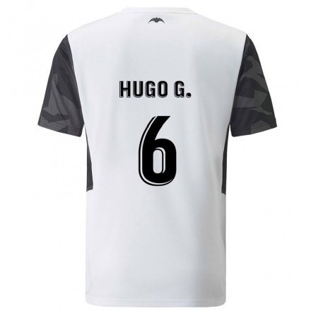 Enfant Football Maillot Hugo Guillamon #6 Blanche Tenues Domicile 2021/22 T-Shirt