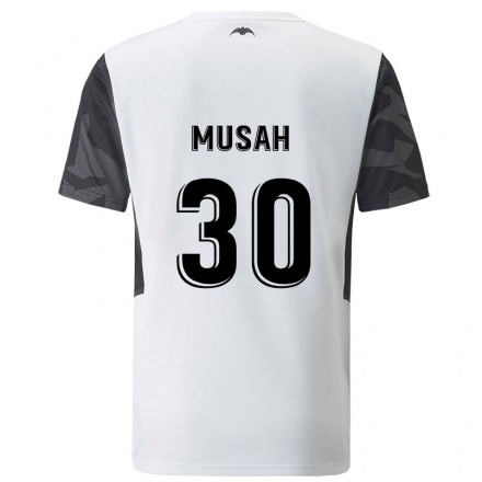 Enfant Football Maillot Yunus Musah #30 Blanche Tenues Domicile 2021/22 T-Shirt