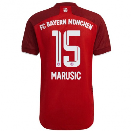 Enfant Football Maillot Gabriel Marusic #15 Rouge Foncé Tenues Domicile 2021/22 T-Shirt