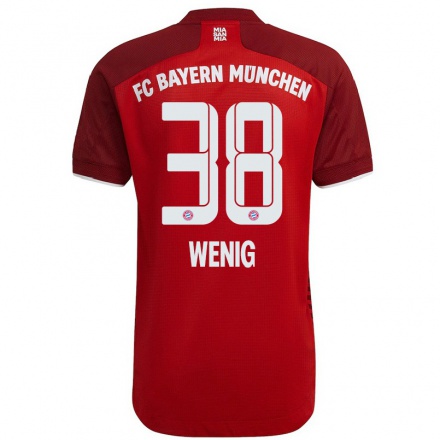 Enfant Football Maillot Marcel Wenig #38 Rouge Foncé Tenues Domicile 2021/22 T-Shirt