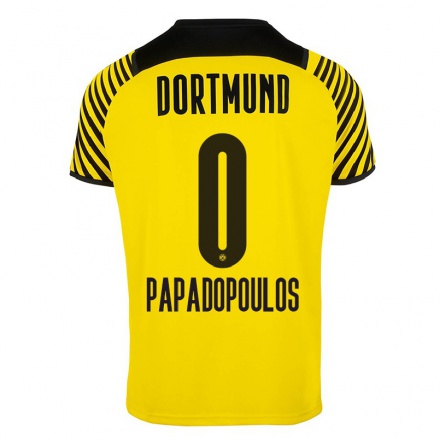 Enfant Football Maillot Antonios Papadopoulos #0 Jaune Tenues Domicile 2021/22 T-shirt