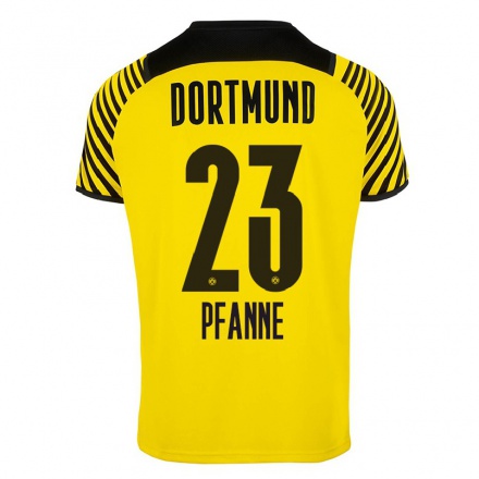 Enfant Football Maillot Franz Pfanne #23 Jaune Tenues Domicile 2021/22 T-Shirt