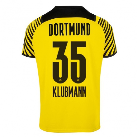 Enfant Football Maillot Leon KluBmann #35 Jaune Tenues Domicile 2021/22 T-Shirt