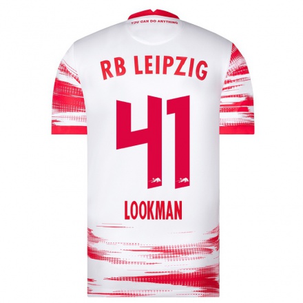 Enfant Football Maillot Ademola Lookman #41 Rouge Blanc Tenues Domicile 2021/22 T-Shirt