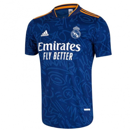 Enfant Football Maillot Nahikari Garcia #14 Bleu Foncé Tenues Extérieur 2021/22 T-shirt