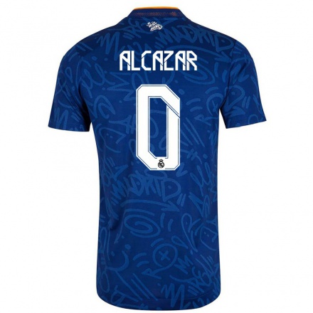 Enfant Football Maillot Lucas Alcazar #0 Bleu Foncé Tenues Extérieur 2021/22 T-Shirt