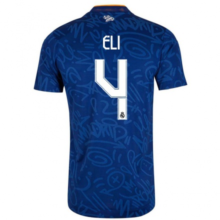 Enfant Football Maillot Ndiaye Eli #4 Bleu Foncé Tenues Extérieur 2021/22 T-Shirt