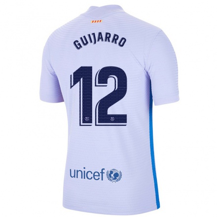 Enfant Football Maillot Patricia Guijarro #12 Mauve Clair Tenues Extérieur 2021/22 T-Shirt